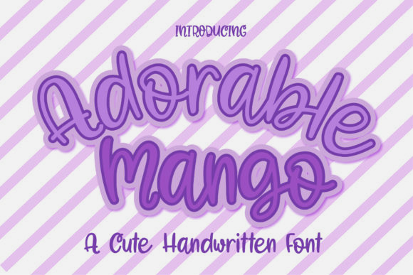 Adorable Mango: A Whimsical Font for Creative Makers