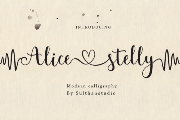 Alice Stelly: A Romantic Calligraphy Font for Web Design