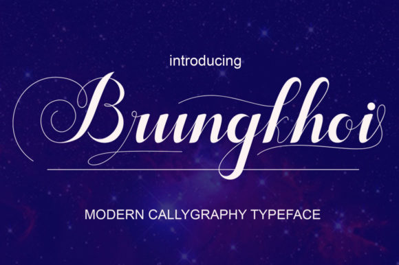 Brungkhoi: A Refined Script Font for Editorial Elegance