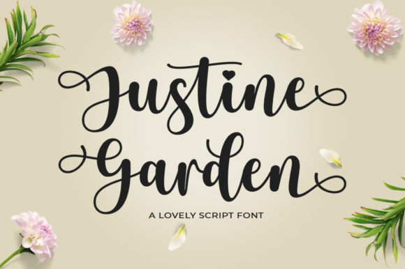 Justine Garden: A Handwritten Font for Elegant Web Design