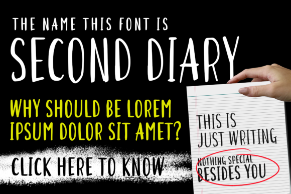 Second Diary: A Handwritten Font for Engaging Brand Stories